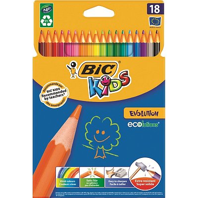 Карандаши цветные BIC Evolution 18 цветов