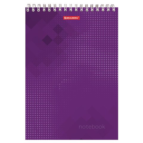 Блокнот, А4, 80 листов, гребень, жесткая подложка, клетка, BRAUBERG «Бизнес», 200×285 мм