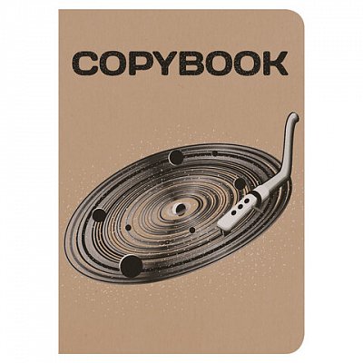 Тетрадь 60 л. в клетку обложка КРАФТ, бежевая бумага 70 г/м2, сшивка, В5 (179×250 мм), ВИНИЛ, BRAUBERG