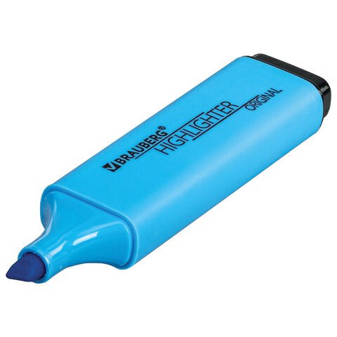 Текстовыделитель BRAUBERG «ORIGINAL NEON», ГОЛУБОЙ, линия письма 1-5 мм
