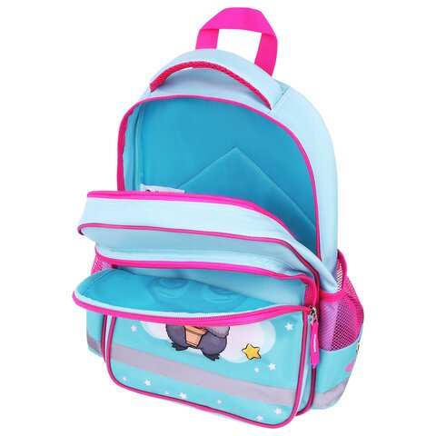 Рюкзак ПИФАГОР SCHOOL, 1 отделение, 3 кармана, «Smart penguin», 38×28×14 см