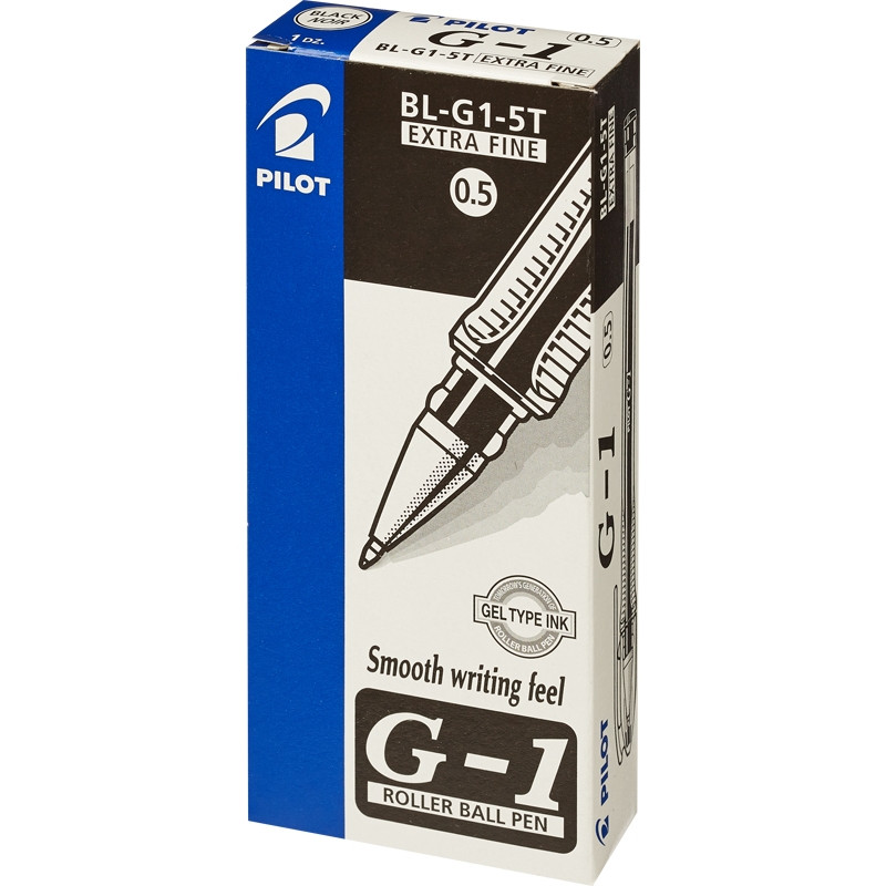 Ручка гелевая PILOT BL-G1-5T черная 0,3мм
