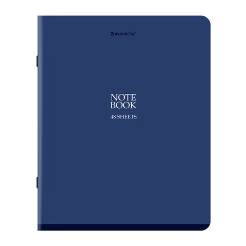 Тетради ДЭК А5 48 л. КОМПЛЕКТ 5 шт. BRAUBERG скоба, клетка, SoftTouch, «NoteBookMono»
