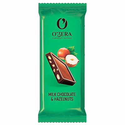 Шоколад порционный O'ZERA «Milk & Hazelnuts» молочный с фундуком, 720 г (30 шт. по 24 г)