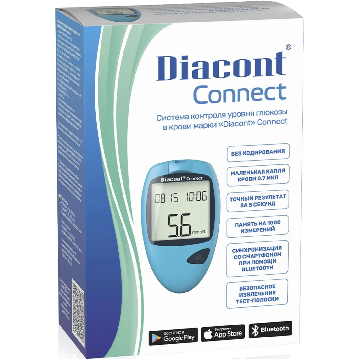 Глюкометр Система контроля уровня глюкозы в крови Diacont (Коннект)
