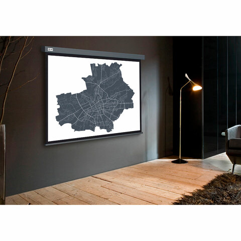 Экран Cactus Wallscreen CS-PSW-180X180-SG, 180×180 см, 1:1, настенно-потолочный, серый