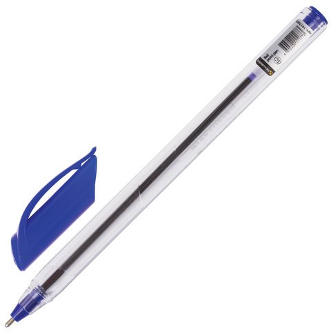 Ручка шариковая масляная BRAUBERG «Extra Glide», трехгранная, корпус тонированный синий, 1 мм, синяя