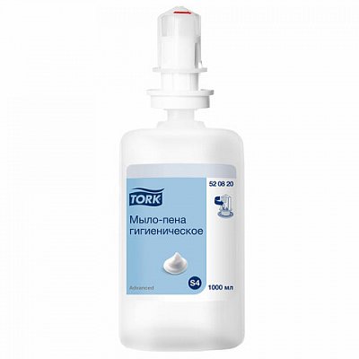 Картридж с жидким мылом-пеной одноразовый TORK (Система S4) Advanced, гигиенический эффект, 1 л