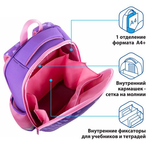 Ранец ПИФАГОР EVA BASIC, 1 отделение, «Fancy girl», 39×30х16 см