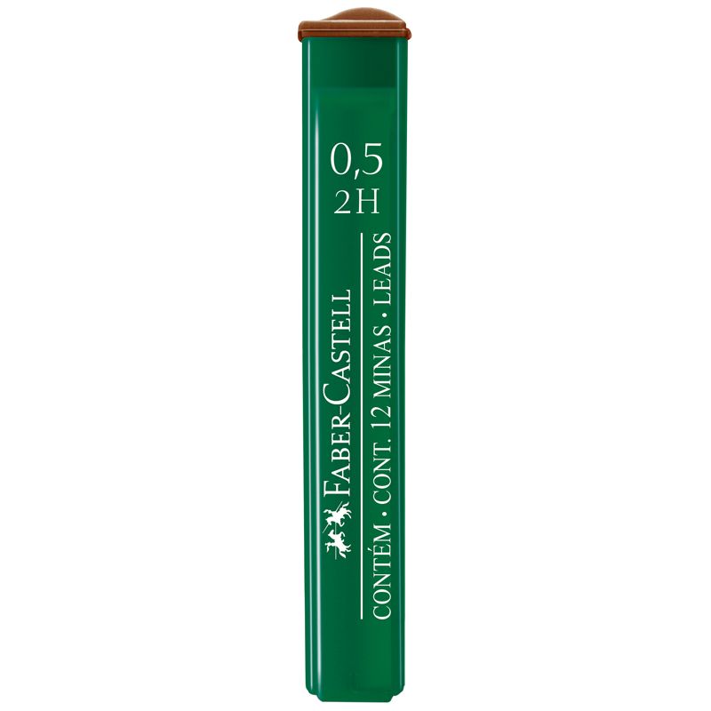 превью Грифели для механических карандашей Faber-Castell «Polymer», 12шт., 0.5мм, 2H