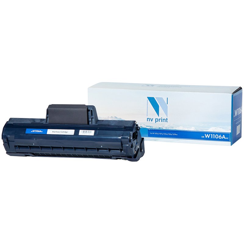 превью Картридж совм. NV Print W1106A (№106A) черный для HP Laser 107/MFP135/MFP137 (1000стр) (БЕЗ ЧИПА)