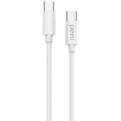 Кабель USB PERO DC-08 PD Type-C to Type-C, 1m, White