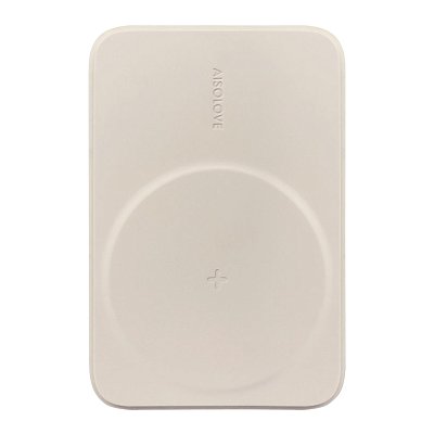 Внешний аккумулятор SOLOVE (Mi) W12 5000mAh MagSafe 20W QC+PD 3A, бежевый
