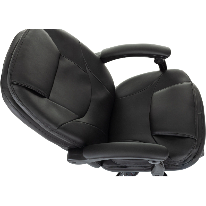 Кресло VB_EChair 668 PU P черный эко. кожа подст. для ног