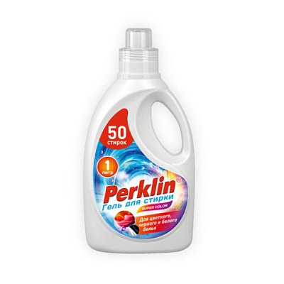 Гель для стирки для всех типов тканей, 50 стирок, 1 л, PERKLIN SUPER COLOR