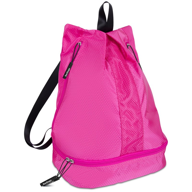 превью Мешок-сумка 1 отделение Berlingo «Classic pink», 39×28×19см, 1 карман, отделение для обуви