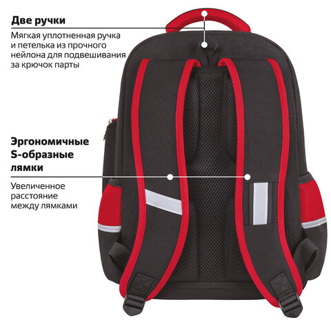 Рюкзак ЮНЛАНДИЯ COMPLETE, с пеналом в комплекте, эрго-спинка, «Anime boy», 42×29х14 см