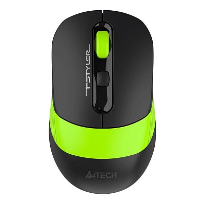 Мышь компьютерная A4Tech Fstyler FG10CS Air черный/зеленый 2000dpi/WLS USB