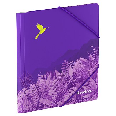 Папка для тетрадей на резинке Berlingo «Flower Art» А5+, 600мкм, с рисунком