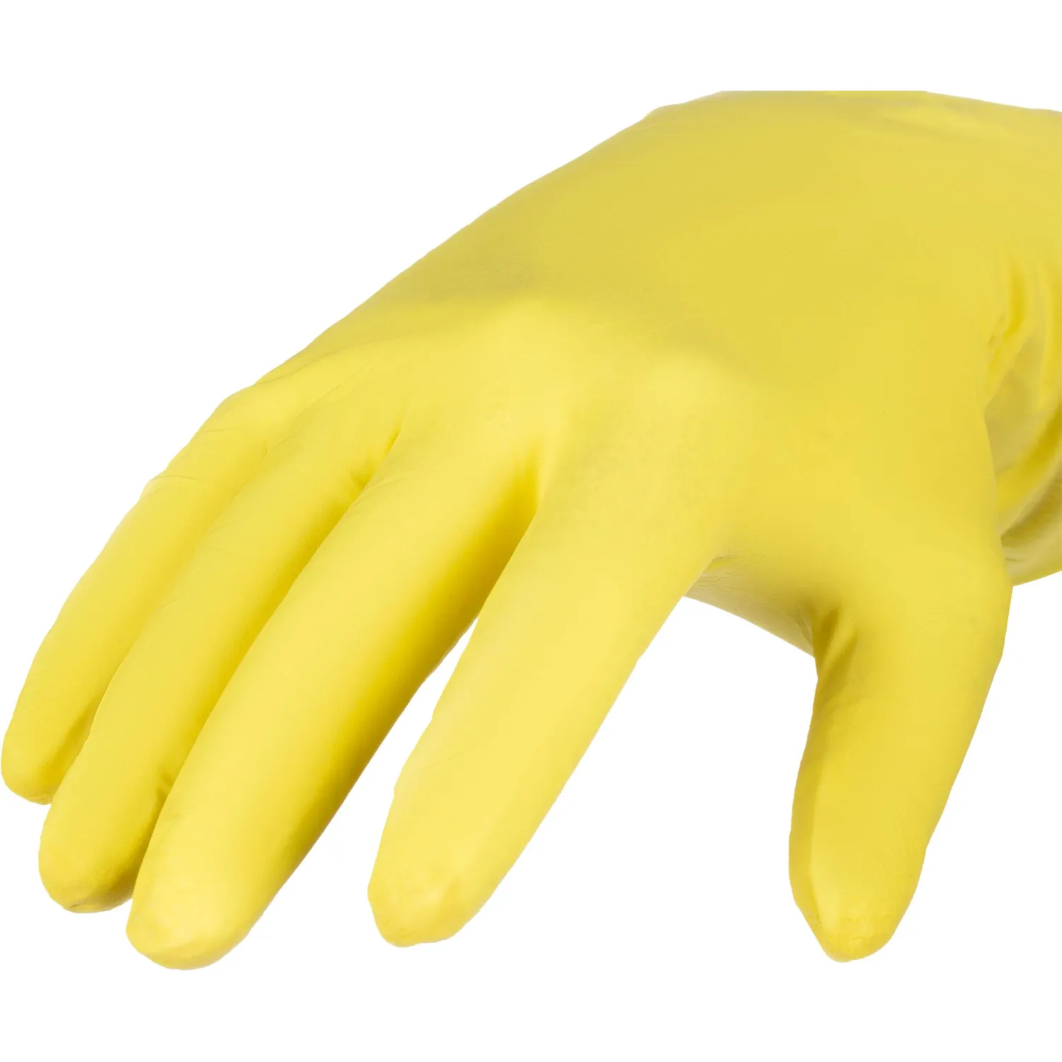 Перчатки латексные резиновые желтые р-р XL ЭКОНОМ (10 пар/уп)