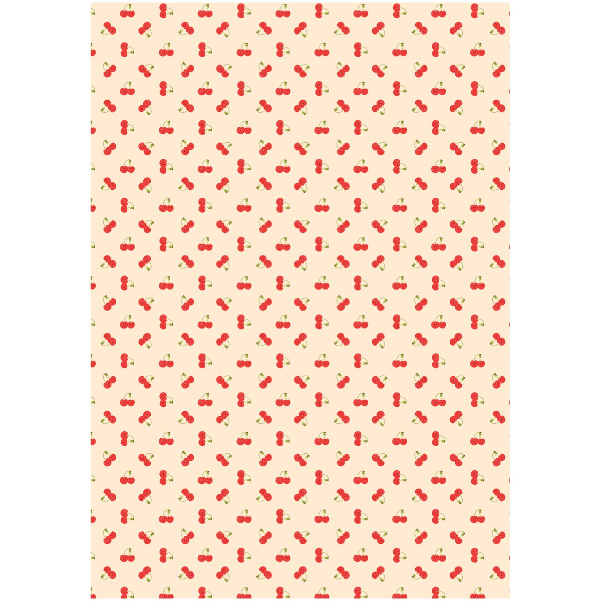 Упаковочная бумага глянц. 70×100см, MESHU «Вишенки», 80г/м2