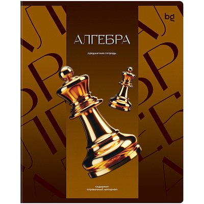 Тетрадь предметная 48л. BG «Темное стекло» - Алгебра, конгрев, твин-лак, 70г/м2