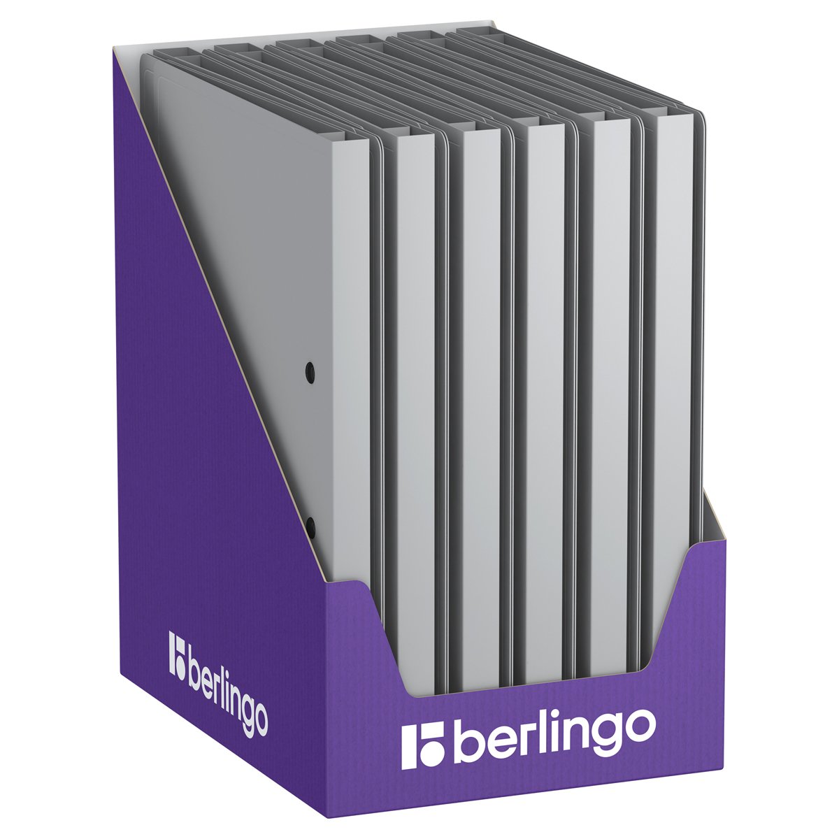 Папка с зажимом Berlingo «Soft Touch», 17мм, 700мкм, серая, с внутр. карманом