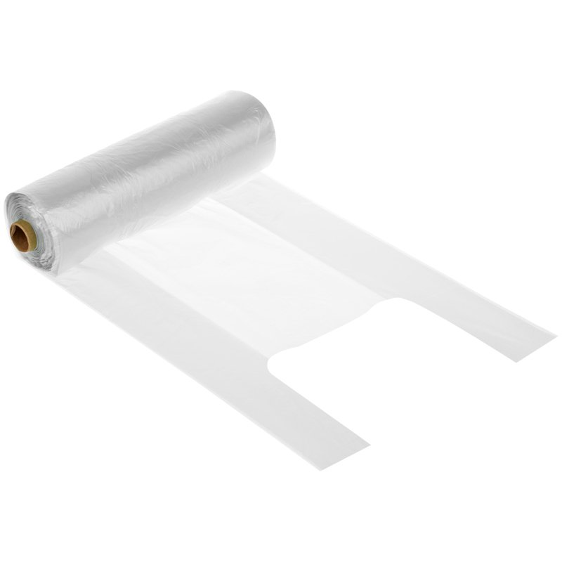 Пакет-майка OfficeClean, ПНД, 25+12×45см, 10мкм, рулон на втулке, 200шт., прозрачный