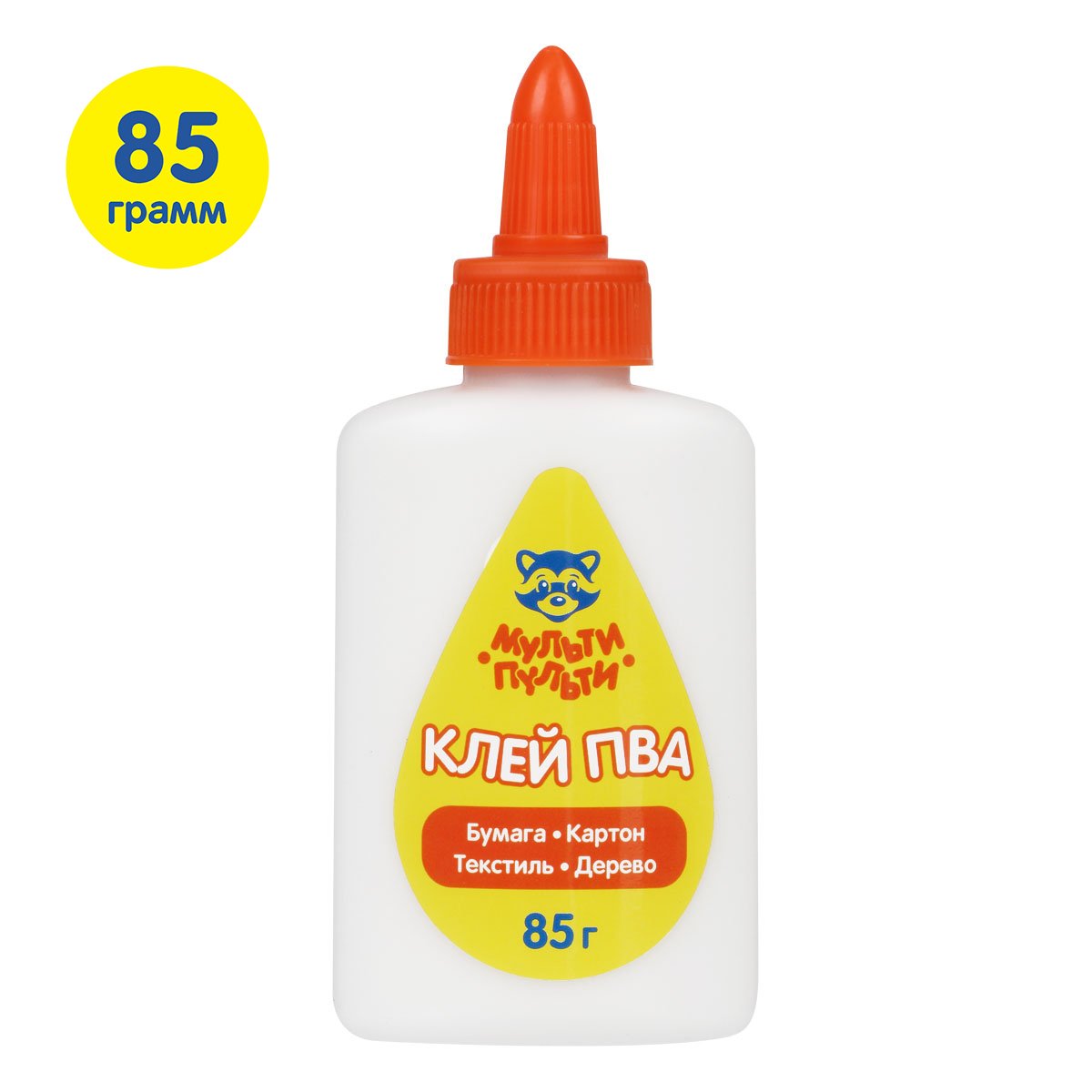 Клей ПВА Мульти-Пульти «Енот на Кубе», 85г, дисплей бокс