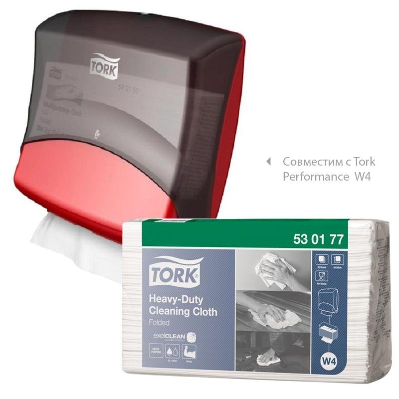 Нетканый материал Tork в салфетках W4 60л/уп,белый 530177