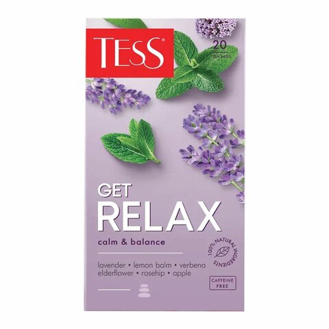 Чай Tess Get Relax calm&balance травяной 20 пакетиков