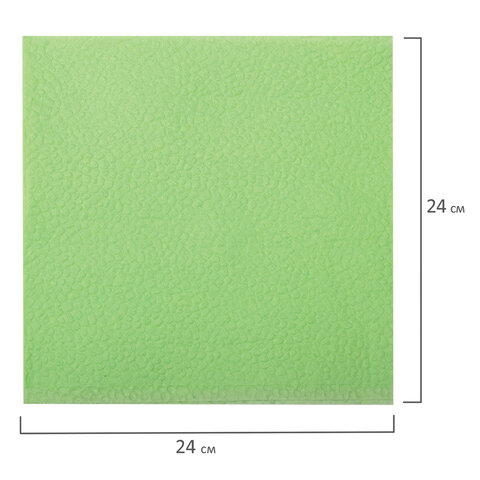 Салфетки бумажные, 250 шт., 24×24 см, ЛАЙМА, зеленые (пастель), 100% целлюлоза