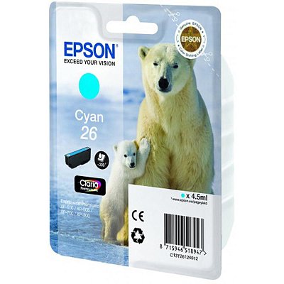 Картридж струйный Epson C13T26124012 гол. для XP600/700/800