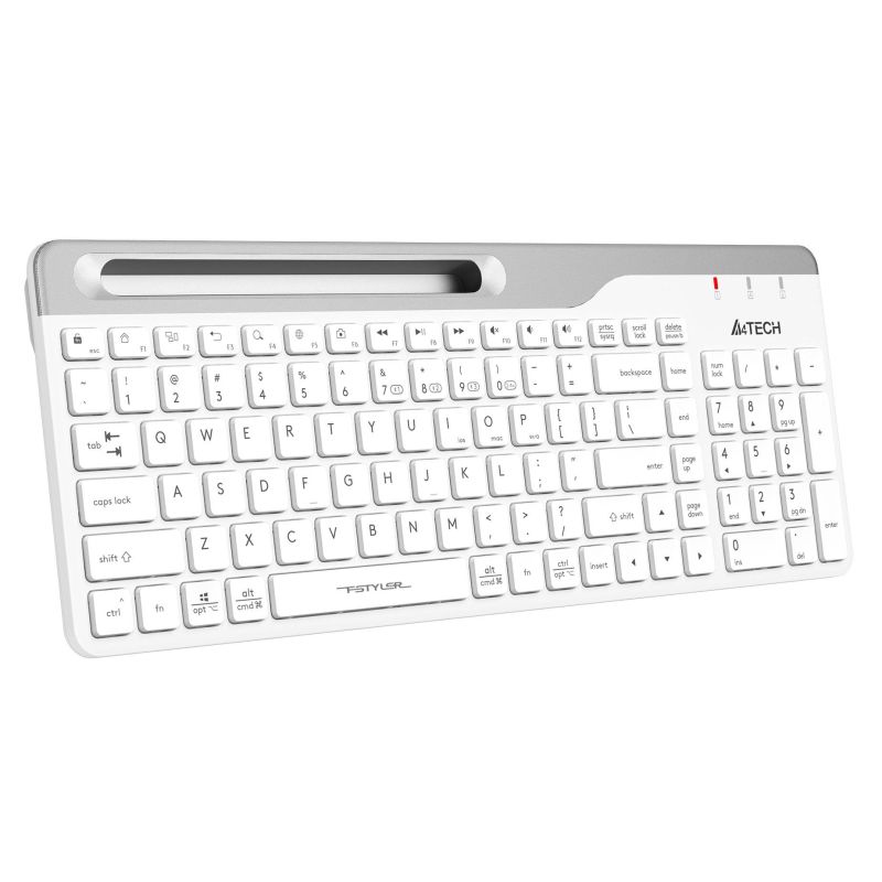 Клавиатура A4Tech Fstyler (FBK25 WHITE) белый/серый USB беспроводн/BT/Radio