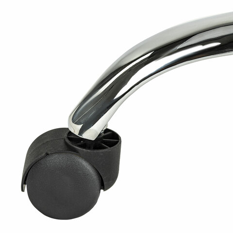 Кресло стул BRABIX «Eames MG-310 CH», хром, пластик черный, экокожа черная