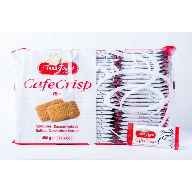 превью Печенье песочное Anna Faggio Cafe Crisp карамельное 450 г (75 штук в упаковке)