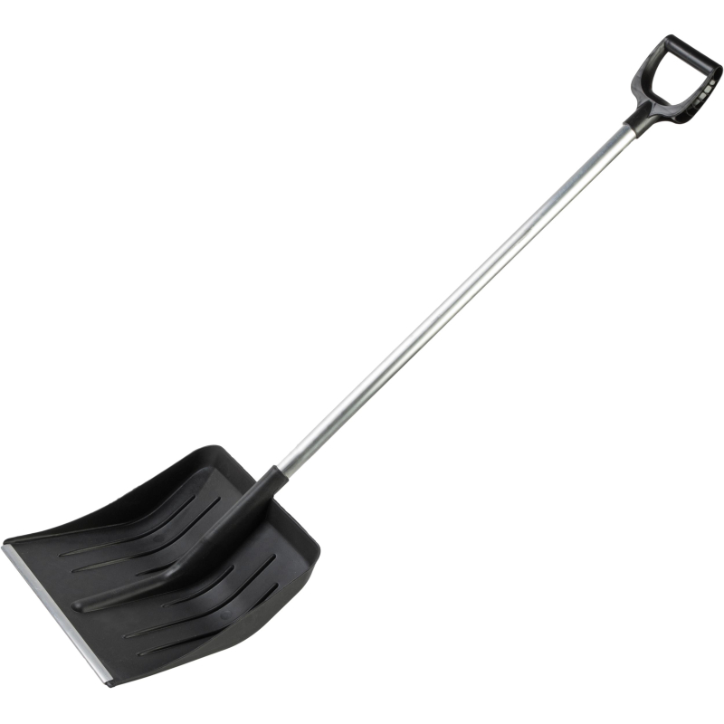 Лопата д/уборки снега МЕТЕЛИЦА 41×40×140см пластик/ковш с р/ж алюмин/черен