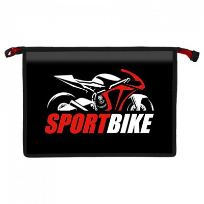 Папка для труда на молнии BRAUBERG А4, 2 отделения, органайзер, «Sport bike»