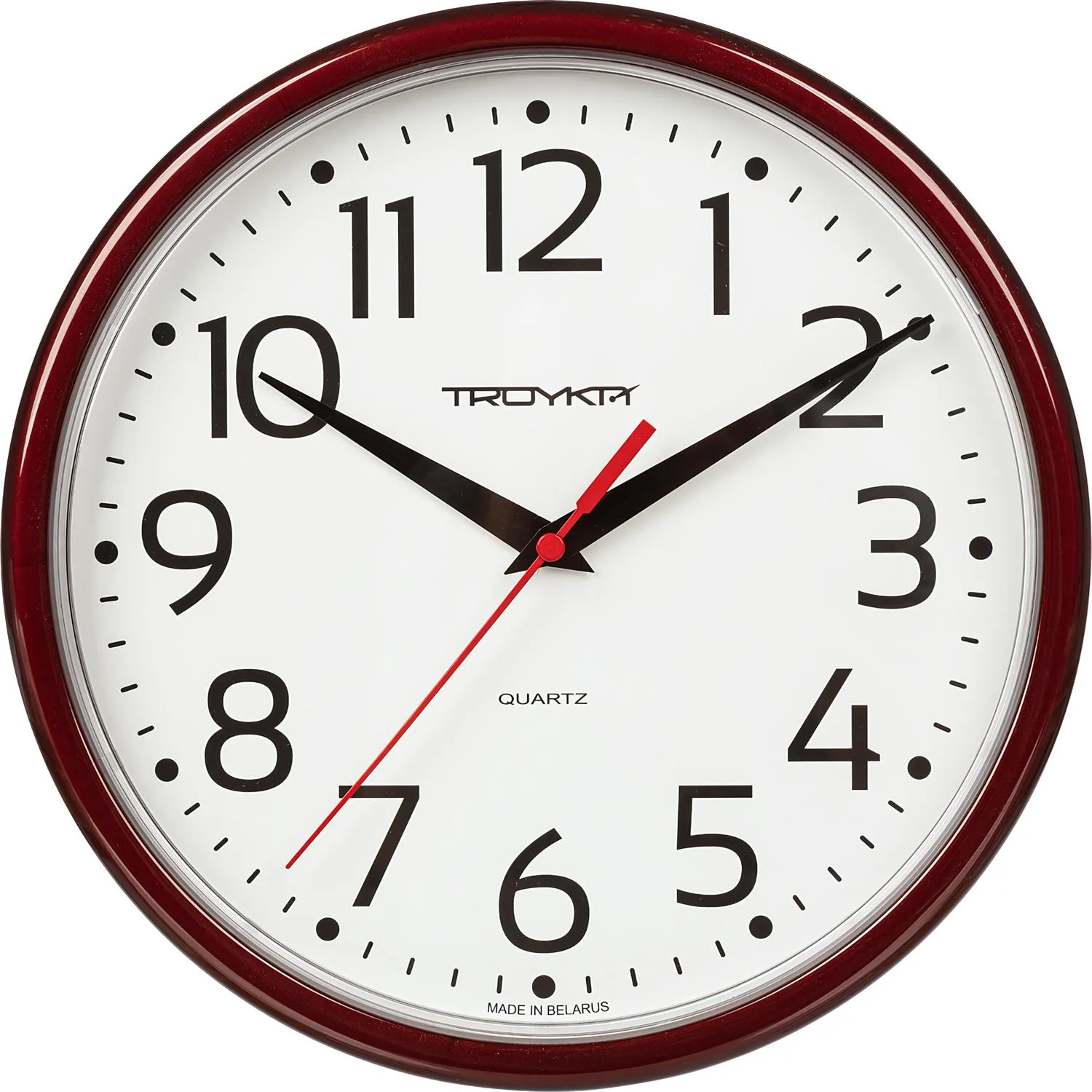 Часы настенные Troyka 91931912 вишневые