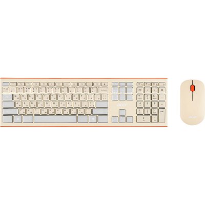 Набор клавиатура+мышь Acer OCC200 кл/мышь:беж/коричн WLS slim(ZL. ACCEE.004)