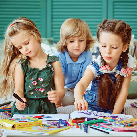 Альбом для рисования, А4, 32 листа, гребень, обложка картон, ЮНЛАНДИЯ, 205×290 мм, «Уроки рисования»