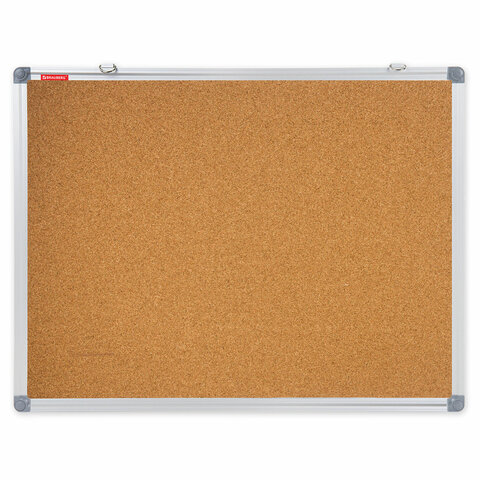 Доска пробковая для объявлений 45×60 см, алюминиевая рамка, BRAUBERG Extra