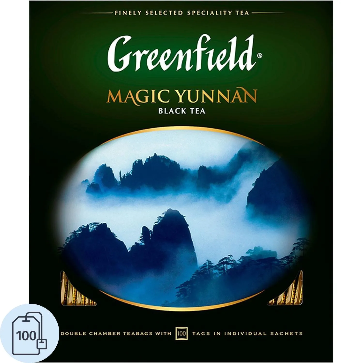 превью Чай чёрный Greenfield Magic Yunnan 100 пакетиков