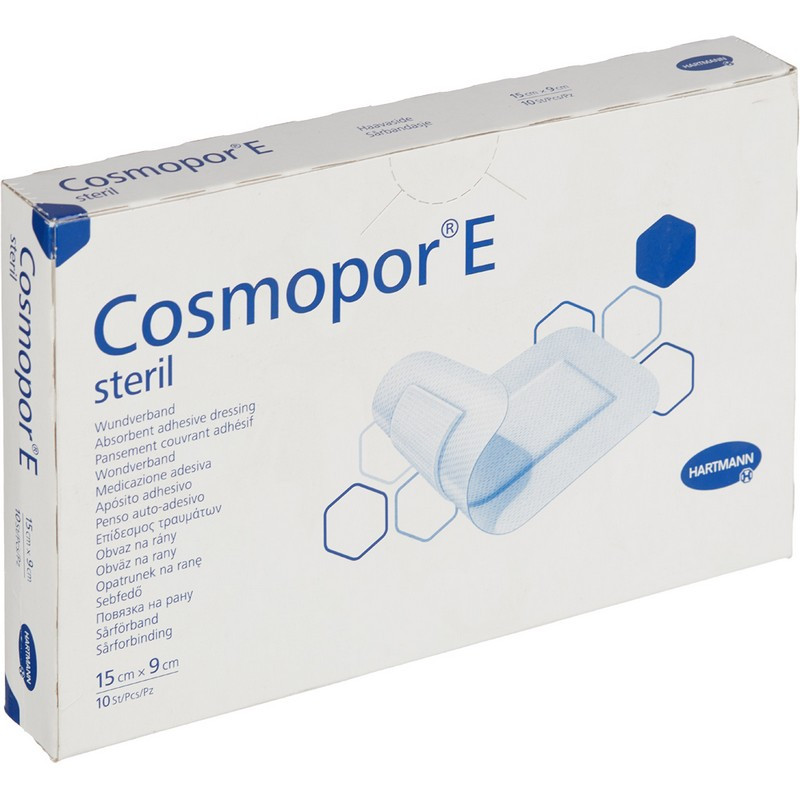 превью Пластырь-повязка Cosmopor E послеоперационная стерильная 15 х 9 см (10 штук в упаковке)