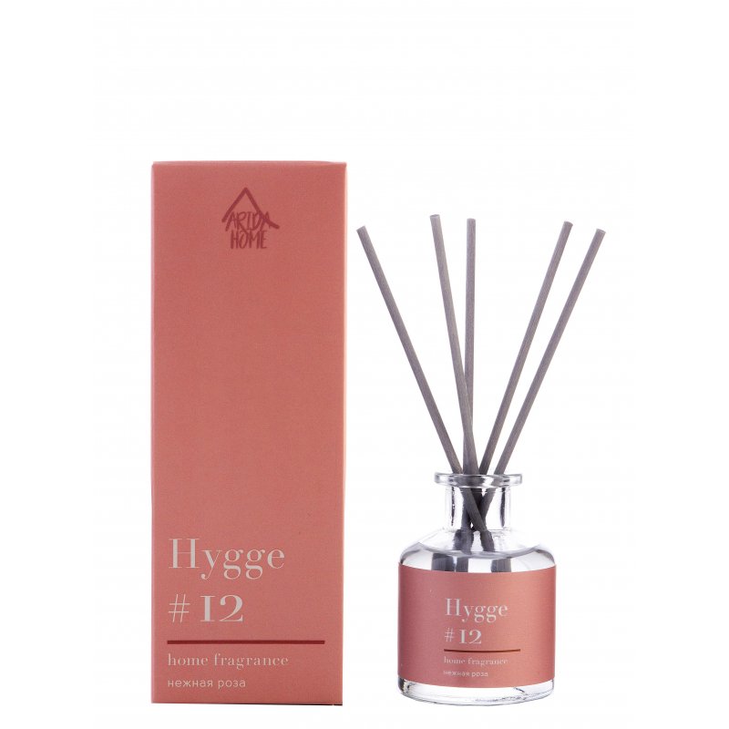 Аромадиффузор с палочками Arida Home Hygge #12 Нежная роза 50 мл арт ...