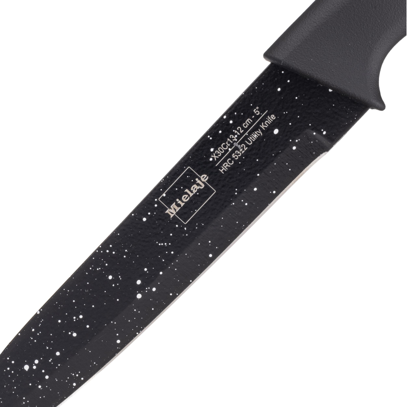 Нож кухонный Santoku 12.5 см. рукоять Soft Touch, Mielaje