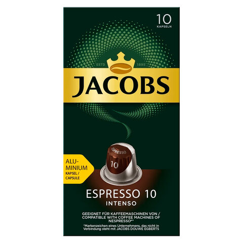 Кофе в капсулах Jacobs Espresso 10 Intenso (10 штук в упаковке)