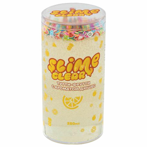 превью Слайм Slime «Clear-slime. Тутти-фрутти», прозрачный, с наполнением, с ароматом дюшес, 250г