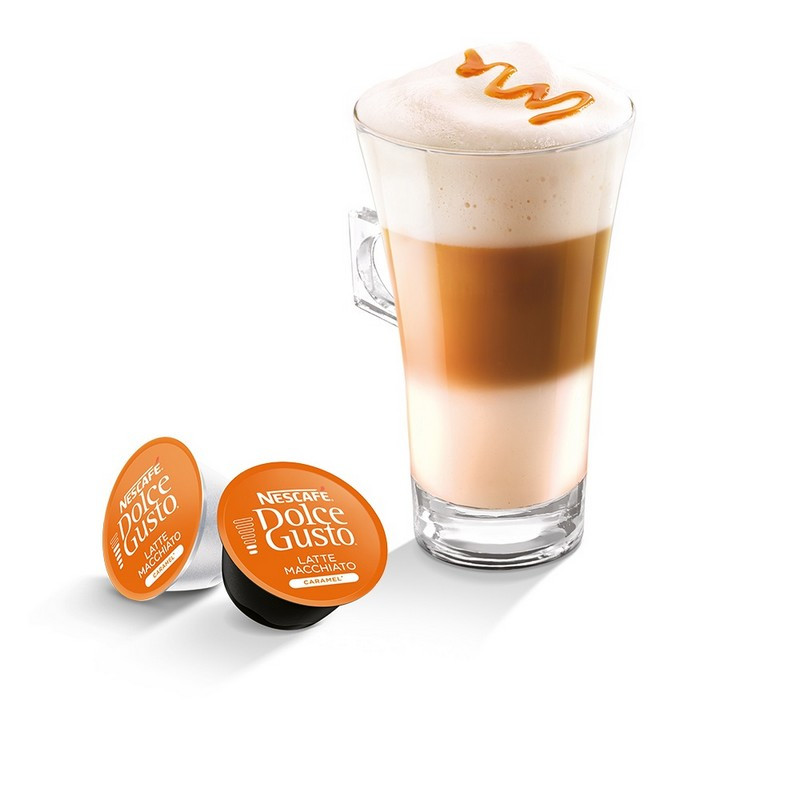 Капсулы для кофемашин NESCAFE DOLCE GUSTO Латте Макиато со вкусом карамели