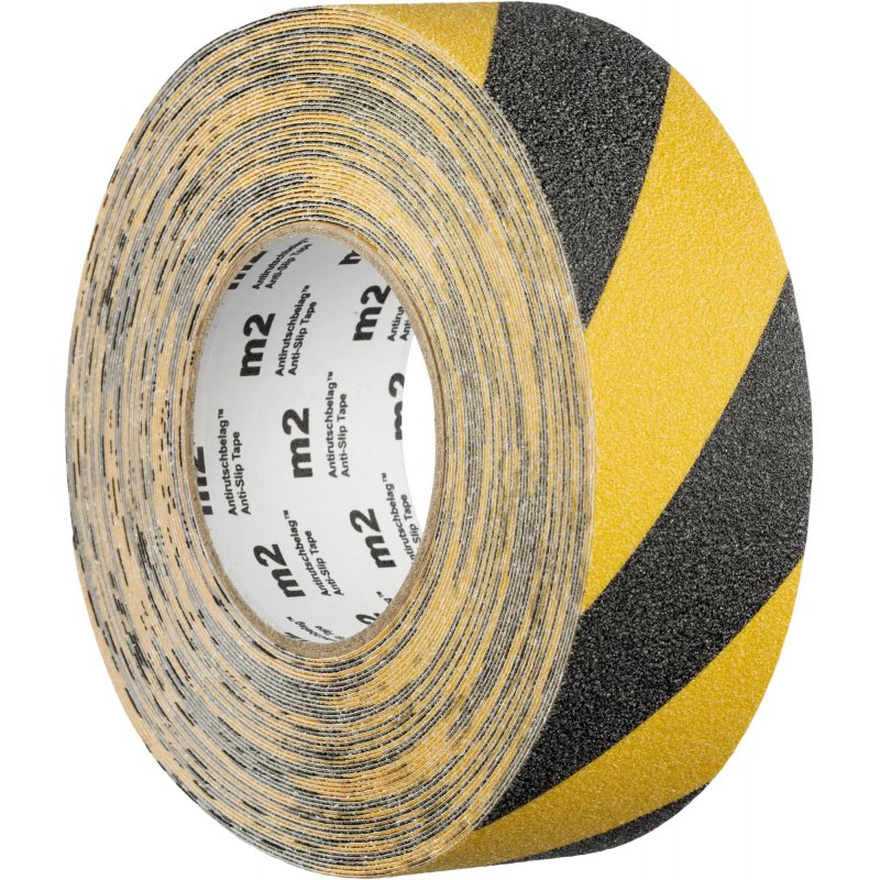 превью Лента противоскользящая Мельхозе 50 мм х 18.3 м желтая/черная (артикул производителя M1WR050183)